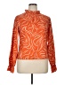 Unbranded 100% Polyester Orange Long Sleeve Blouse Size XL - photo 1