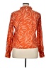 Unbranded 100% Polyester Orange Long Sleeve Blouse Size XL - photo 2
