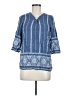 Bali Corp Blue 3/4 Sleeve Blouse Size M - photo 1
