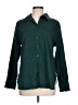 Chico's Solid Green Long Sleeve Button-Down Shirt Size L - photo 1
