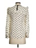 J.Crew Polka Dots Ivory Long Sleeve Silk Top Size 00 - photo 2