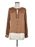 H&M 100% Polyester Brown Long Sleeve Blouse Size 8 - photo 1