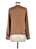 H&M 100% Polyester Brown Long Sleeve Blouse Size 8 - photo 2