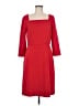 Ann Taylor Solid Red Casual Dress Size 6 (tall) - photo 1