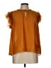 Old Navy 100% Polyester Orange Sleeveless Blouse Size L - photo 1