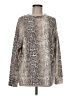Cherish Animal Print Silver Pullover Sweater Size M - photo 1