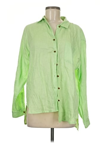 Magaschoni 3/4 Sleeve Button-Down Shirt (view 1)