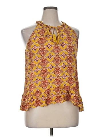 Rose + Olive Sleeveless Blouse (view 1)