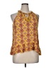 Rose + Olive 100% Rayon Yellow Sleeveless Blouse Size XL - photo 1
