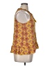 Rose + Olive 100% Rayon Yellow Sleeveless Blouse Size XL - photo 4