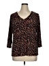 Notations Black 3/4 Sleeve Blouse Size 1X - photo 1