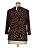 Notations Black 3/4 Sleeve Blouse Size 1X - photo 2