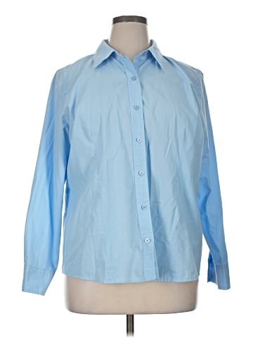Basic Editions Long Sleeve Button-Down Shirt (view 1)