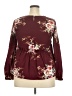 Unbranded 100% Polyester Burgundy Long Sleeve Blouse Size XXL (estimated) - photo 2