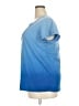 Venezia 100% Cotton Ombre Blue Short Sleeve Top Size 18 - 20 Plus - photo 5