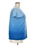 Venezia 100% Cotton Ombre Blue Short Sleeve Top Size 18 - 20 Plus - photo 4