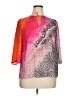 Unbranded 100% Polyester Pink 3/4 Sleeve Blouse Size XL - photo 1