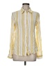 Maurices 100% Rayon Stripes Yellow Long Sleeve Blouse Size M - photo 1