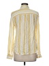 Maurices 100% Rayon Stripes Yellow Long Sleeve Blouse Size M - photo 2