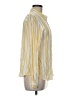 Maurices 100% Rayon Stripes Yellow Long Sleeve Blouse Size M - photo 4
