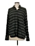 RVCA 100% Viscose Rayon Stripes Gray Long Sleeve Blouse Size M - photo 1