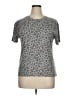 Zoe+Liv Animal Print Gray Short Sleeve Top Size XL - photo 1