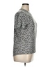 Zoe+Liv Animal Print Gray Short Sleeve Top Size XL - photo 4