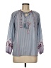 Unbranded 100% Polyester Blue 3/4 Sleeve Blouse Size M - photo 1
