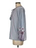 Unbranded 100% Polyester Blue 3/4 Sleeve Blouse Size M - photo 5
