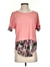 lucy Color Block Pink Short Sleeve T-Shirt Size S - photo 1