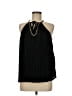 Shein Black Tan Sleeveless Blouse Size 6 - photo 1