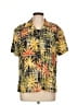 Notations 100% Polyester Tropical Yellow Short Sleeve Blouse Size L - photo 1