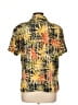 Notations 100% Polyester Tropical Yellow Short Sleeve Blouse Size L - photo 2