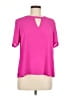 Greylin 100% Polyester Pink Short Sleeve Blouse Size M - photo 1
