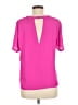 Greylin 100% Polyester Pink Short Sleeve Blouse Size M - photo 2