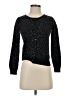 H&M 100% Cotton Polka Dots Black Pullover Sweater Size XS - photo 1