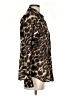 Calvin Klein 100% Polyester Animal Print Brown Long Sleeve Blouse Size S - photo 4