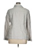 Chico's 100% Linen Silver 3/4 Sleeve Button-Down Shirt Size XL (3) - photo 2