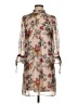 Express 100% Polyester Floral Tan Casual Dress Size S - photo 1