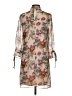 Express 100% Polyester Floral Tan Casual Dress Size S - photo 2