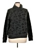Gibson Latimer Animal Print Black Turtleneck Sweater Size XL - photo 1