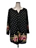 IGIGI Black 3/4 Sleeve Blouse Size 14 - photo 1
