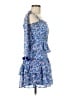 TCEC 100% Polyester Floral Blue Cocktail Dress Size M - photo 4