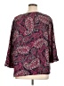Talbots 100% Polyester Burgundy 3/4 Sleeve Blouse Size 14 - 16 - photo 2