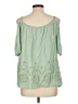 Unbranded 100% Rayon Green 3/4 Sleeve Blouse Size L (estimated) - photo 2