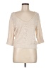 Self Contrast Ivory 3/4 Sleeve Top Size M - photo 1