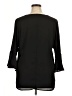 Chaus 100% Polyester Black 3/4 Sleeve Blouse Size XL - photo 2