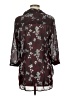 Attention 100% Polyester Floral Burgundy 3/4 Sleeve Blouse Size M - photo 2