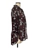 Attention 100% Polyester Floral Burgundy 3/4 Sleeve Blouse Size M - photo 4