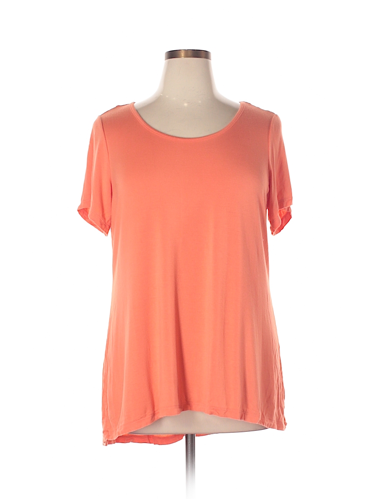 Philosophy Republic Clothing Solid Orange Short Sleeve T-Shirt Size 1X ...